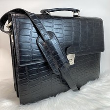 Black croc embossed for sale  Lewiston