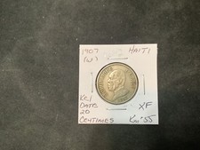 Moeda boa Haiti 1907 (W) 20 centavos (data chave) XF R8742 comprar usado  Enviando para Brazil