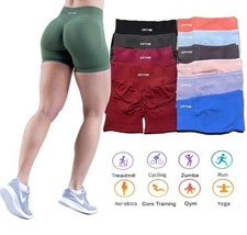 Shorts esportivos Dfyne Impact 4,5 pol. cintura baixa sem costura ioga/ginástica comprar usado  Enviando para Brazil