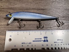Isca de pesca vintage Heddon Hedd Hunter minnow escala azul esquema de cores comprar usado Isca de pesca vintage Heddon Hedd Hunter minnow escala azul esquema de cores comprar usado  Enviando para Brazil