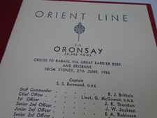 Oronsay orient line for sale Oronsay orient line for sale  SKIPTON