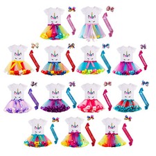 Top e saia bebê meninas roupa fofa clipe de cabelo vestido elástico tutu regata ponto comprar usado  Enviando para Brazil