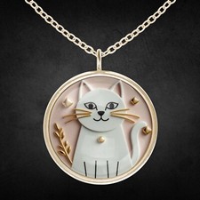 Katzen halskette gold gebraucht kaufen  Abentheuer, Leisen, Schwollen