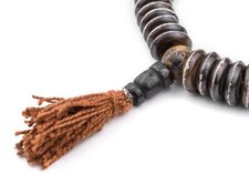 Disco listrado marrom osso mala contas 4x14mm Nepal preto furo grande 18 polegadas fio comprar usado  Enviando para Brazil