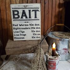 Isca estilo vintage barco motor pesca lago cabine casa de campo isca mosca placa de anúncio, usado comprar usado  Enviando para Brazil