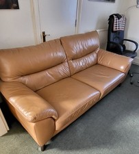 Dfs leather sofa for sale  LONDON