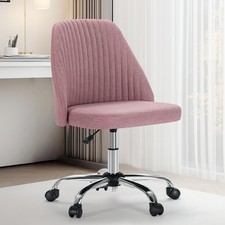 Cadeira de escritório sem braços, tecido moderno cadeiras de escritório em casa com rodas ajustadas... comprar usado  Enviando para Brazil