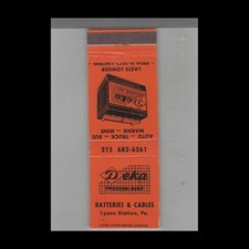 Matchbook cover deka for sale  Raymond