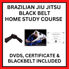 BLACK BELT , CERTIFICATE & 10 DVDS INCLUDED HOME STUDY BRAZILIAN JIU JITSU BJJ j comprar usado  Enviando para Brazil