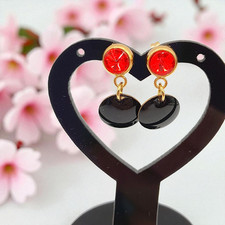 Boucles oreilles rouge d'occasion  Caudebec-en-Caux