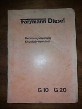Farymann diesel bedienungsanle gebraucht kaufen  Großschönau
