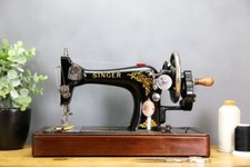 Excelente máquina de costura manual antiga 1918 Singer 128k + estojo comprar usado  Enviando para Brazil