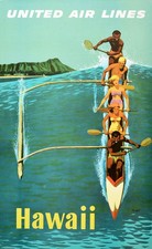 Travel posters hawaii for sale  UK