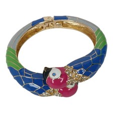 Pulseira de esmalte papagaio tropical – Multicolorida com strass nova sem etiquetas comprar usado  Enviando para Brazil