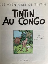Tintin congo autographe d'occasion  Fleurey-sur-Ouche
