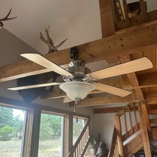 52 pol. Ventilador de teto interno claro ou escuro lâminas reversíveis 3 luzes 52-ANT comprar usado  Enviando para Brazil