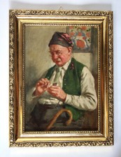 Karl Viktor Mayr (1882–1974) Portret starca biorącego tabakę na sprzedaż  PL