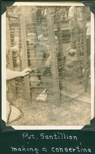 Usado, 1943 Segunda Guerra Mundial 115º Engr BN Pvt Krnich's Hawaii Pvt Santillion faz Concertina comprar usado  Enviando para Brazil