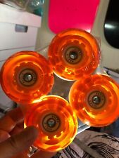 NOVAS RODAS DE SKATE LED iluminadas laranja 50mm WIDE CRUISERS ABEC-9 rolamentos comprar usado  Enviando para Brazil