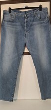 Jeans jeans Levis 501 masculino original ajuste reto regular azul tamanho UK 46/32L comprar usado  Enviando para Brazil