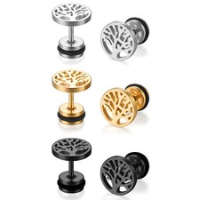 2 peças brincos masculinos femininos de aço inoxidável com berloque redondo Árvore da Vida comprar usado 2 peças brincos masculinos femininos de aço inoxidável com berloque redondo Árvore da Vida comprar usado  Enviando para Brazil