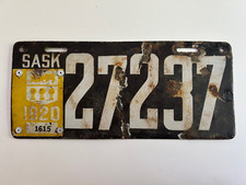 1920 saskatchewan license for sale  Poughkeepsie