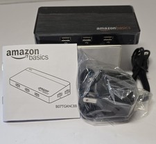 Hub USB 2.0 de 10 puertos Amazon Basics con adaptador de corriente y cable 2 puertos de carga rápida segunda mano  Embacar hacia Mexico
