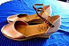 Schuhe keilabsatz beige gebraucht kaufen  Bad Münder