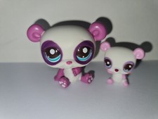 Autentyczny Littlest Pet Shop #2674 #2675 Panda Bear Mama i Dziecko LPS na sprzedaż  PL