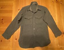 Camisa manga longa uniforme botão M2 flanela lã verde década de 1950 USMC comprar usado  Enviando para Brazil