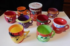 Conjunto completo de 8 canecas faciais engraçadas mais lata promocional original com oferta em 76, usado comprar usado  Enviando para Brazil