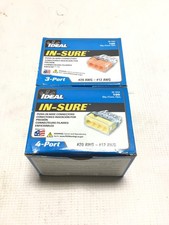 Conectores de cable push-in seguros ideales 34-33 3 y 4 puertos #20AWG/12AWG (lote de 2) segunda mano  Embacar hacia Mexico