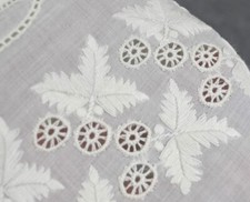 avental antigo meio longo branco trabalho broderie inglês bordado feito à mão 19º  comprar usado  Enviando para Brazil