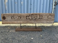 Painel colorido de madeira antigo 1700,s esculpido à mão trabalho em ferro madeira com suporte raro comprar usado  Enviando para Brazil