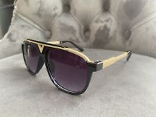 Sunglasses black gold for sale  LONDON