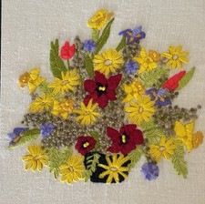 Vintage handmade crewel for sale  Fort Mohave