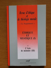 Revue ethique theologie usato  Como