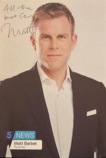 Matt barbet autographed for sale  CARDIFF