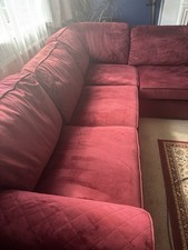 Velvet corner sofa for sale  UCKFIELD