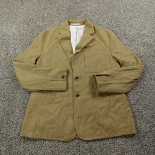Jaqueta Zara Masculina S Bege Bronzeado Blazer Casaco Esportivo Terno Mescla de Linho Não Construída comprar usado  Enviando para Brazil