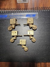 Brass castors solid for sale  SOUTHAMPTON