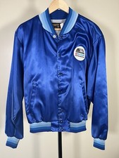 Usado, Jaqueta Swingster Vintage Anos 80 Cetim Azul BF Goodrich Pneus Off-Road Snap Tamanho G comprar usado  Enviando para Brazil