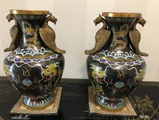 Cloisonne paire vase d'occasion  Varennes-Vauzelles