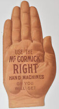 Cartão comercial Early McCormick Harvesting Tractor Machines cortado à mão comprar usado  Enviando para Brazil