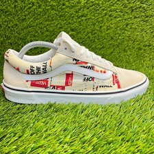 Tênis esportivo Vans Old Skool fita adesiva masculino tamanho 9.5 bege branco comprar usado  Enviando para Brazil