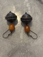 amber earrings for sale  SOUTHSEA