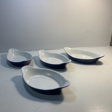 4 pratos de porcelana fina vintage para mesa azul Au Gratin Portugal 8,75" comprar usado  Enviando para Brazil