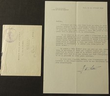 Maréchal de LATTRE de TASSIGNY autographe / BELLE LETTRE / LIBERATION, usado comprar usado  Enviando para Brazil