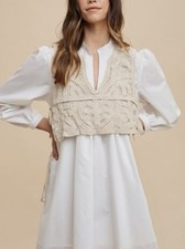 Zara crochet vest for sale  ROMFORD