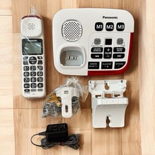 Sistema de atendimento de telefone sem fio Panasonic KX-TGM420W branco amplificado KX-TGM420 comprar usado  Enviando para Brazil